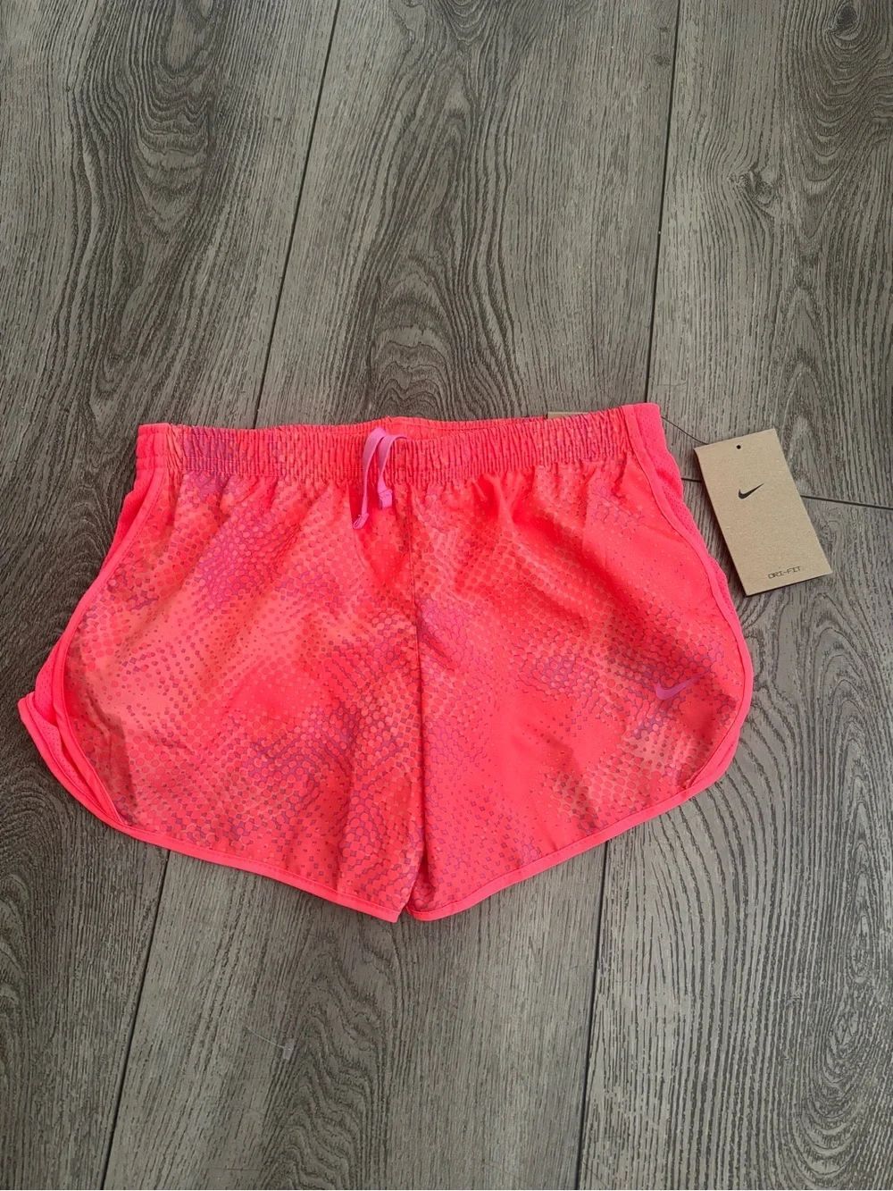 Nike girls Coral Pink Running Shorts